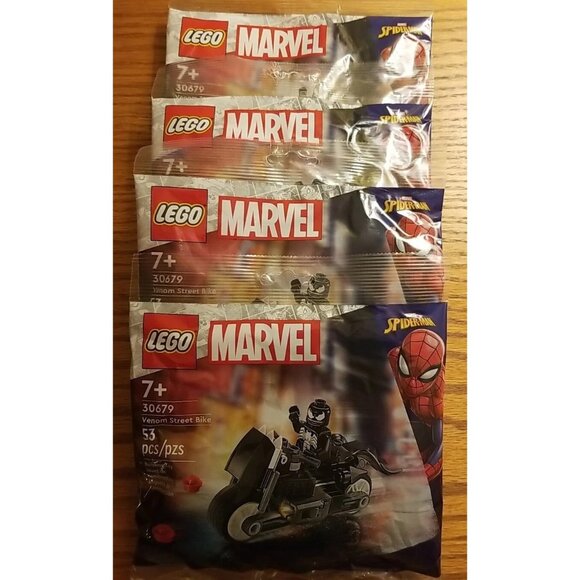 Lot Of 4 Lego Sets: Venom Street Bike 30679 Marvel - Picture 1 of 4